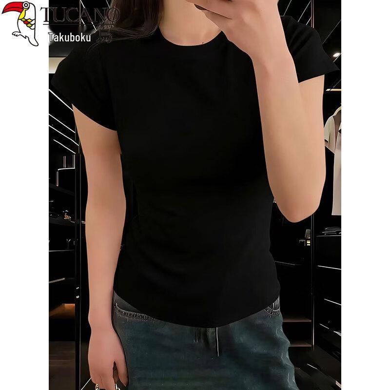 Woodpecker Women's Slim Fit Round Neck Short Sleeve T-Shirt