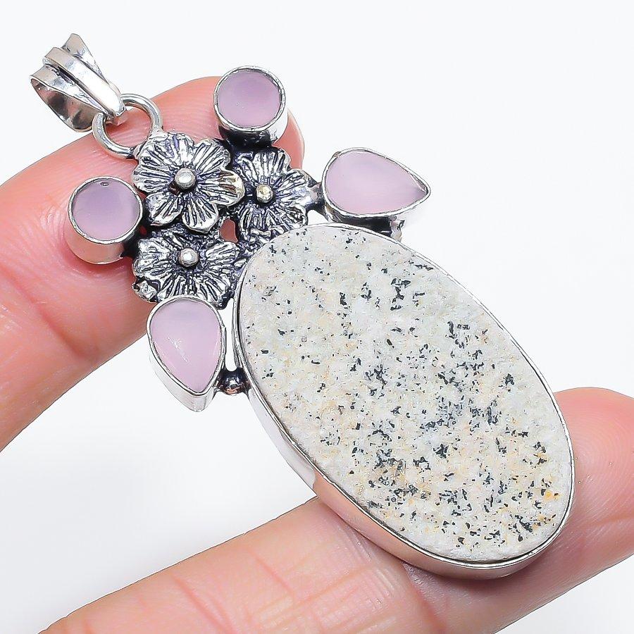 

Натуральный Псиломелан Дендритный Подвеска из Стерлингового Серебра 925 пробы 2,52 S7z67