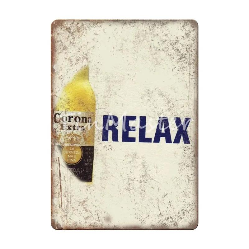 CORONA EXTRA Metal Tin Sign Vintage Beer Poster Decorative Plaques Retro Pub Bar Decor Plate Skull Metal Sign Wall Stickers