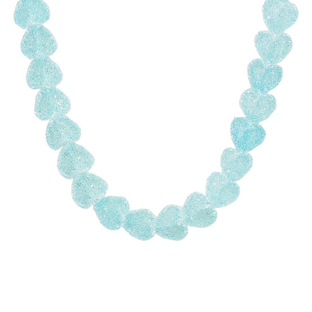 Cute Heart Shaped Resin Pendant Necklace Vibrant Colors Lightweight Comfort Adjustable Chain Accessory For Daily Wear