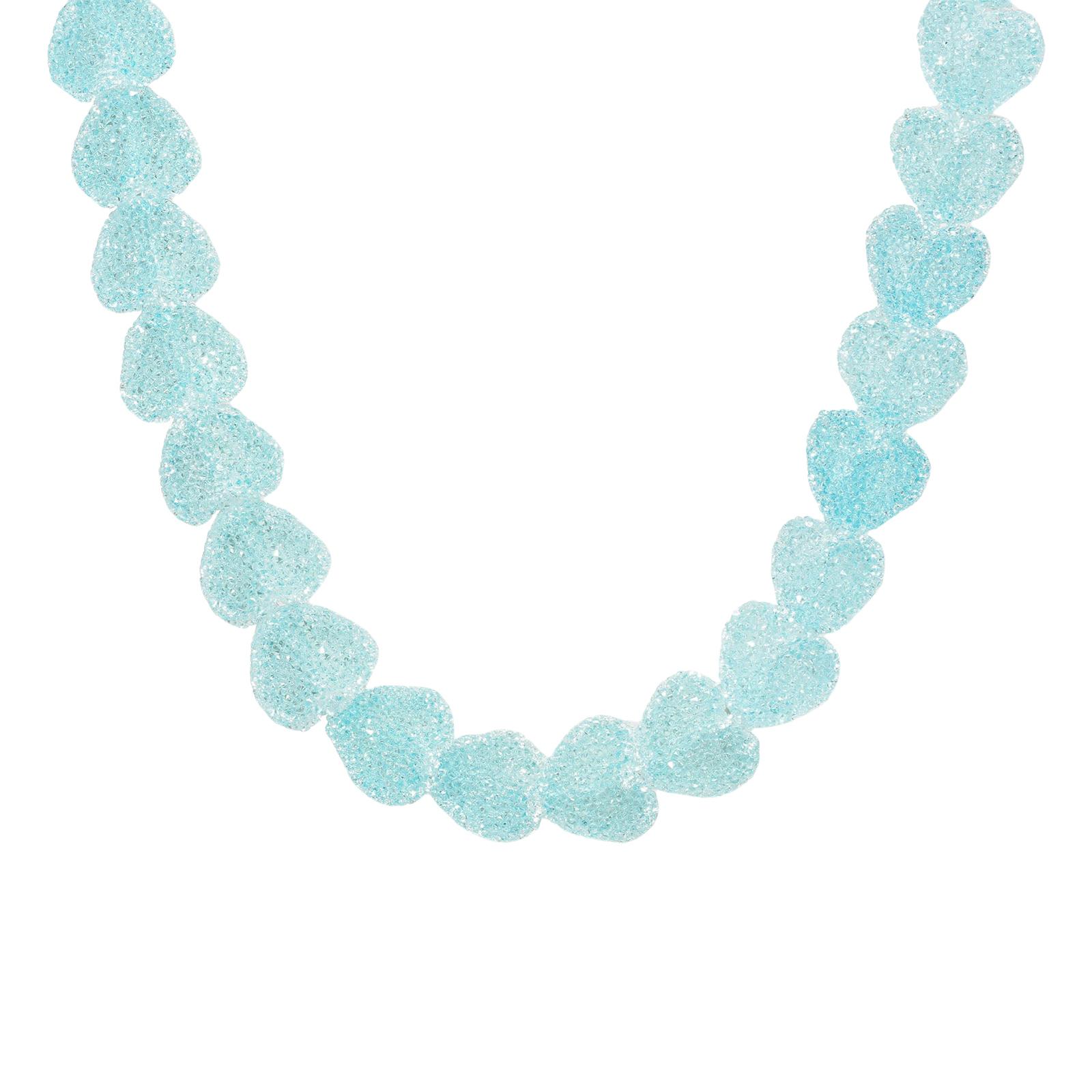 

Милое ожерелье-подвеска из смолы в форме сердца, яркие цвета, легкое, удобное, регулируемая цепочка, аксессуар для повседневной носки синий