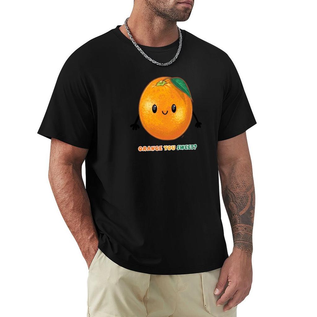 Orange You Sweet Fruit Puns Tshirt Fashion Simple Casual Tee Shirt