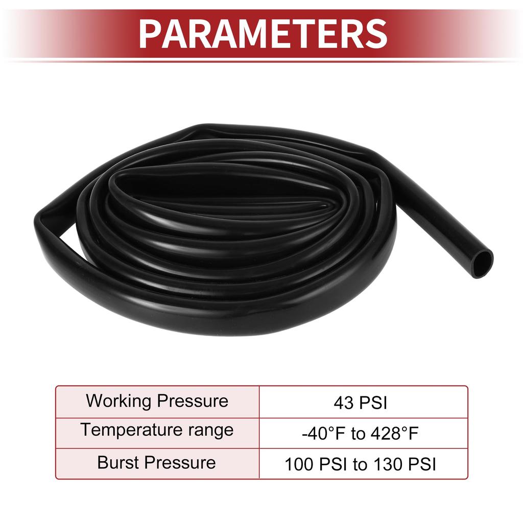 ACROPIX 130PSI Max Pressure Silicone Vacuum Tube Hose Automotive Vacuum Line High Temperature 12FT