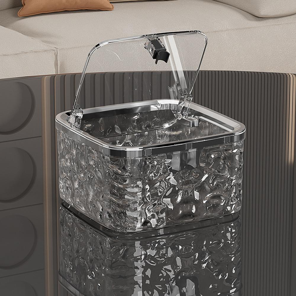 

Water Ripple Desktop Storage Box With Lid Modern Style Storage Bucket Headband Storage Laundry Pods Container Desktop Bathroom
