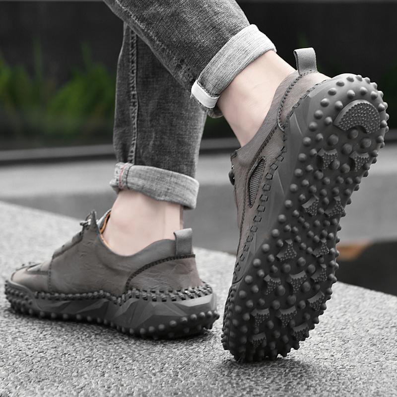 Gentleman Adulto Loafers Breathable Slip on Moccasins Stylish Driving Men's Shoes Spring Autumn Casual Leather Shoes for Man