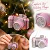 Christmas Plastic Bell Ornaments with Girl, High Heel, Snowman, Suitcase and Furry Earphone Charm Designs