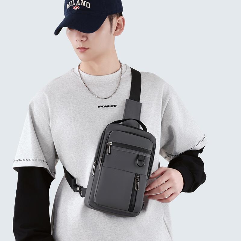 Men's Multi-Functional Chest Sling Bag – Stylish Nylon Crossbody with Multiple Compartments for Outdoor Sports