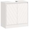 Under-Sink Cabinet Bathroom Cabinet with 2 Doors Adjustable Shelf for Sinks with or Without Pedestal 60x30x59.8 Cm White