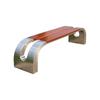 Stainless Steel & Solid Wood Outdoor Anti-Corrosion Park Bench for Garden or Courtyard Use