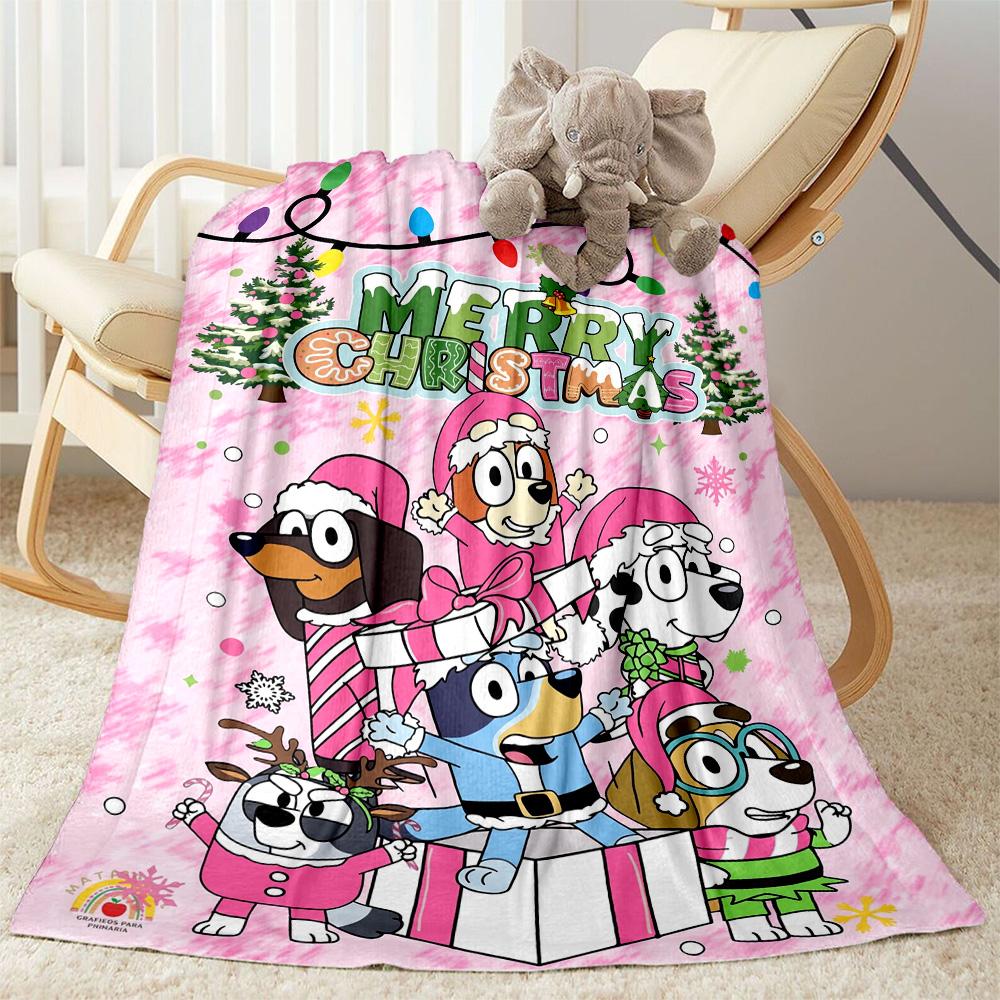 Bluey Bingo Adventure Blanket Ultra-Soft Suitable for Seaside Couch Livingroom for All Occasions Modern Ideal Gift for Friends Family Couples Picnic