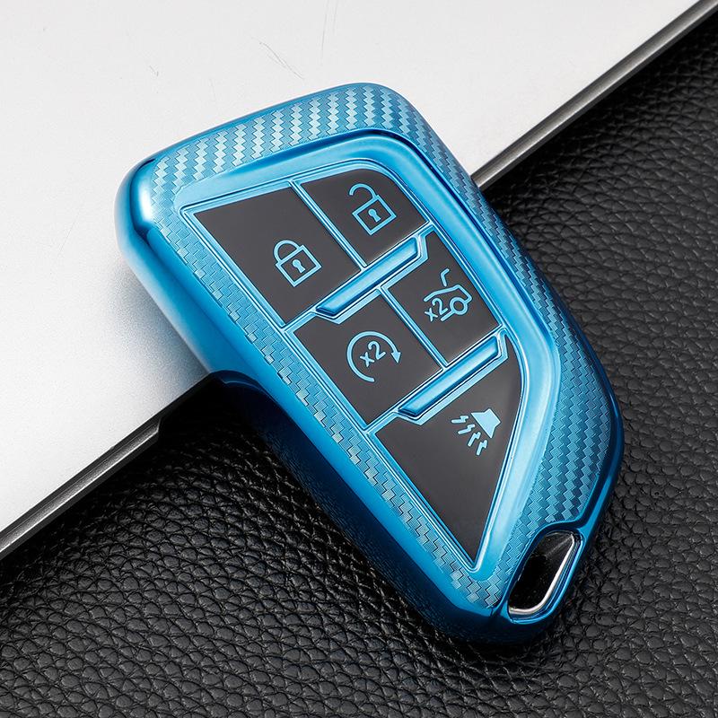 Cadillac CT4/CT5 Carbon Fiber Key Cover - Protective Shell & Decoration