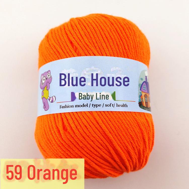 Blue Barbie Baby Yarn - 6-Strand, DIY Hand-Woven for Scarves and Slippers, Fine Hook