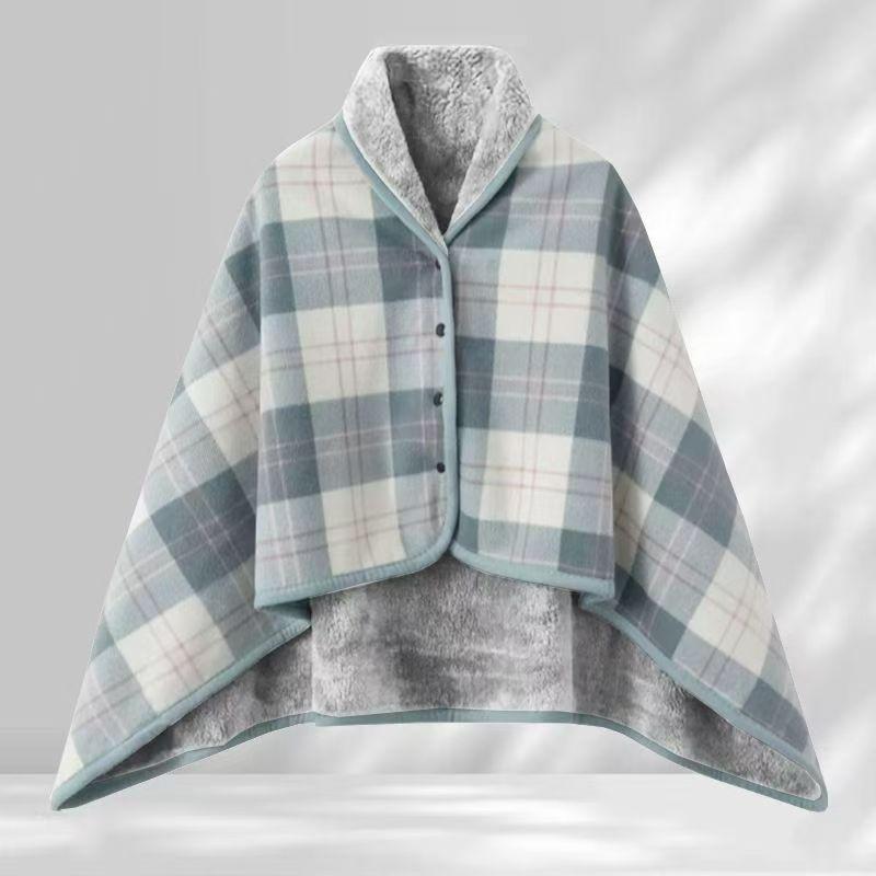 

Lady Multifunction Doublelayer Tartan Plaid Blanket Scarf Wrap Shawl Winter Warm Elegant Womens Shawl Scarf Winter 80X130cm
