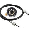 Moped Speedometer Cable 12mm Speedometer Drive Gear with 39.4in 100cm Cable For