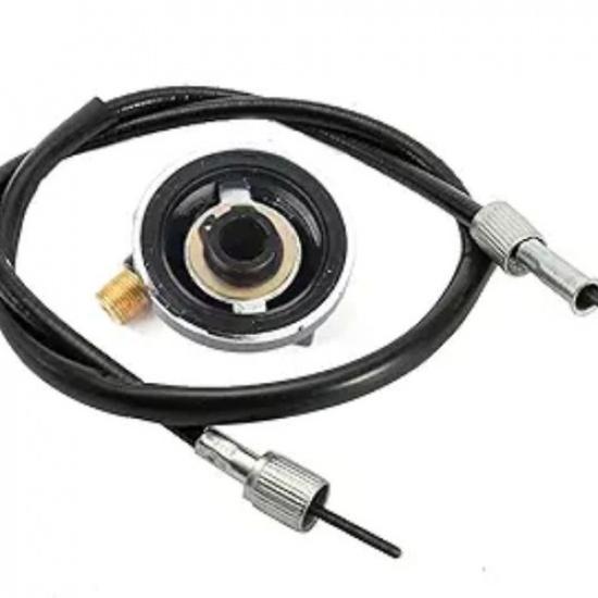 Moped Speedometer Cable 12mm Speedometer Drive Gear with 39.4in 100cm Cable For