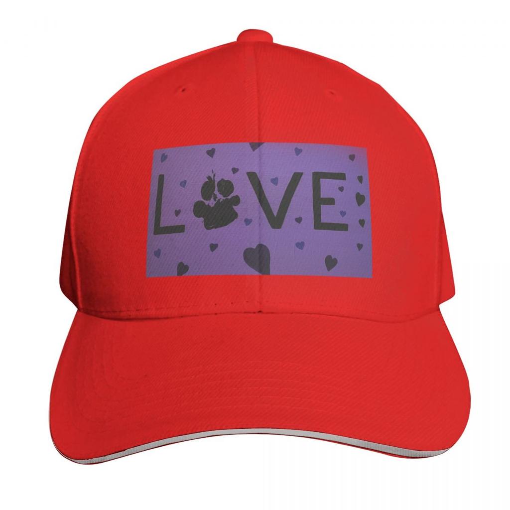 I Love My Dog Baseball Cap Six Panel Structured Crown Sun Protection Upf 50 Breathable Mesh Back