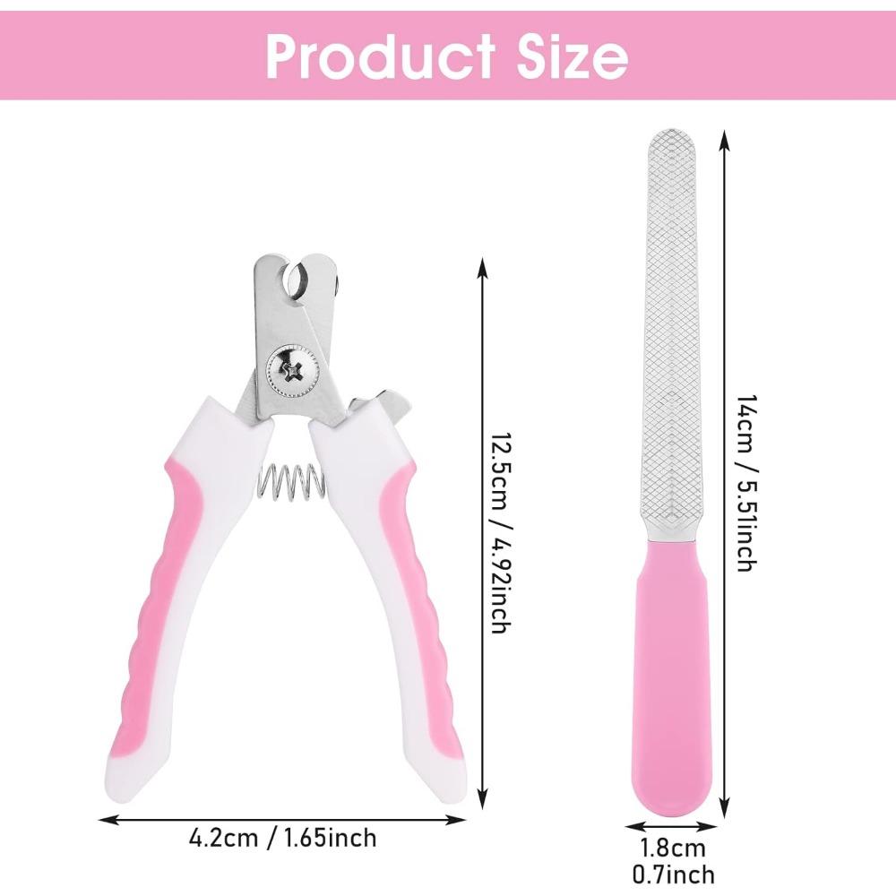 Pet Nail Clippers, Dog Nail Files, Dog and Cat Claw Pliers,professional Trimmers with Protection and Safety Locks