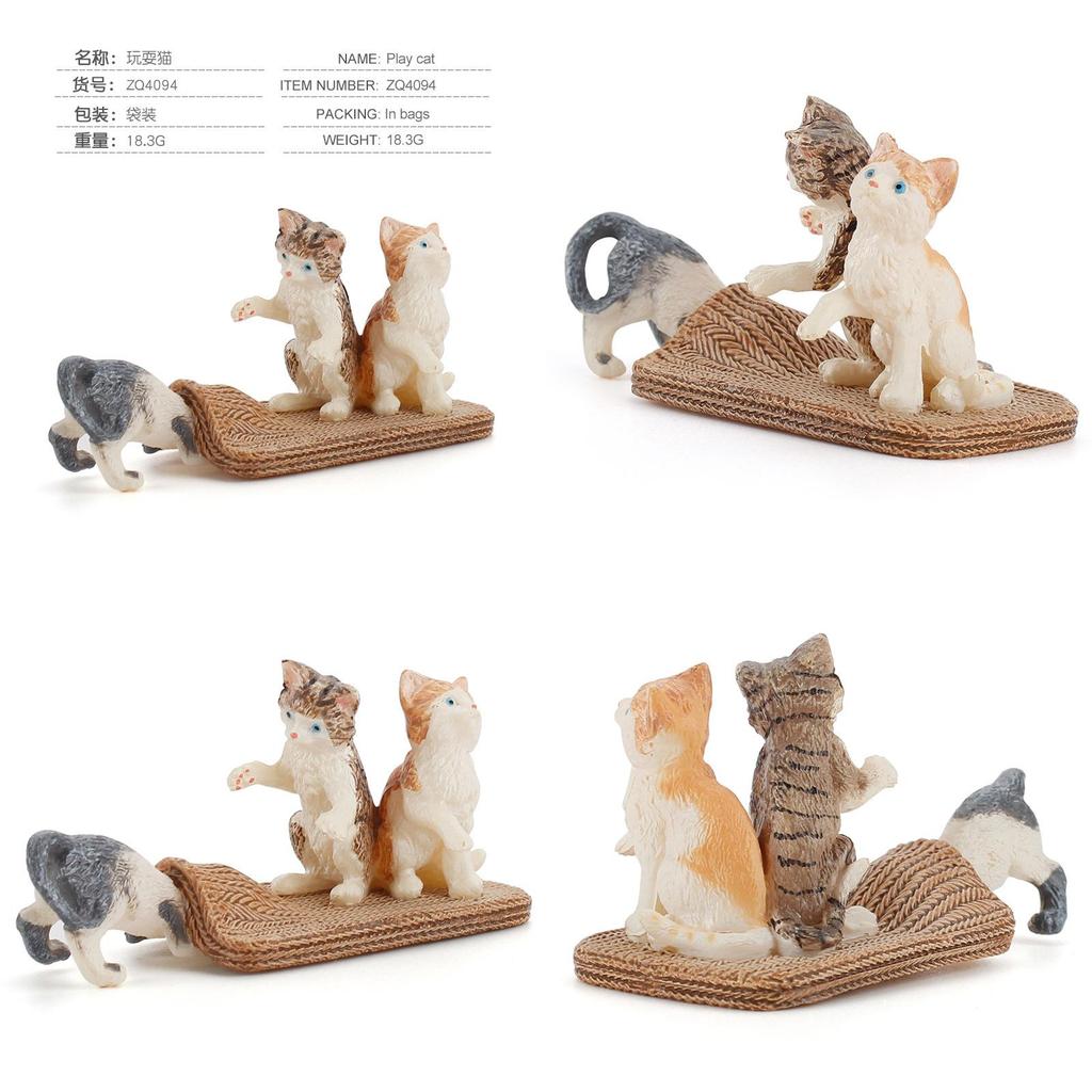 Creative Cat Model Figurine Pvc Collectible Desk Decor For Pet Lovers
