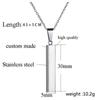 Creative Stainless Steel Rectangular Pendant Necklace for Couples