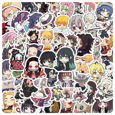 60 STÜCKE Q-Version Demon Slayer Kimetsu No Yaiba Aufkleber Für Gepäck Handyhülle Laptop Notebook Aufkleber Kindergeschenk