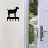 1pc Farm Horned Goat Key Rack - 9 Inch/6 Inch Wide Metal Wall Art Hook for Wall Iron Art Coat Hanger
