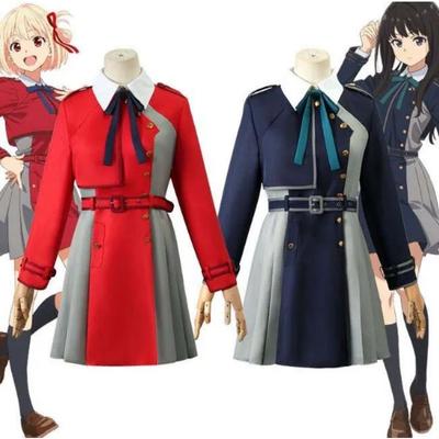 Lycoris Recoil Inoue Takina Cosplay Costume Nishikigi Chisato Cosplay Dresses Halloween Party Anime Uniform Skirts
