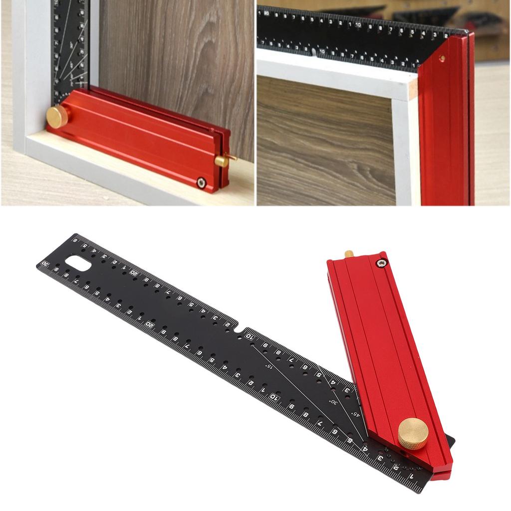 Carpenter   Ruler   300mm Aluminum Alloy Framing 90 Degree Right Angle Measurement   Marking Accurate Multifunctional