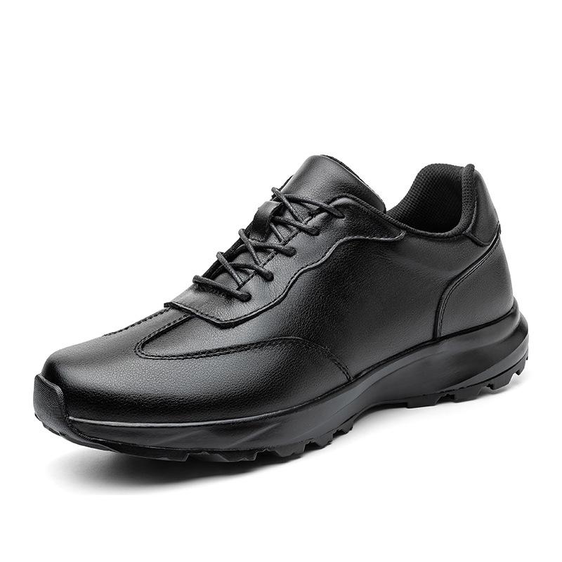 Men s Genuine Leather Height-Boosting Sports Shoes with Thick Sole, Breathable, Versatile, Casual Autumn Style - Increases Height by 6.8cm. 36