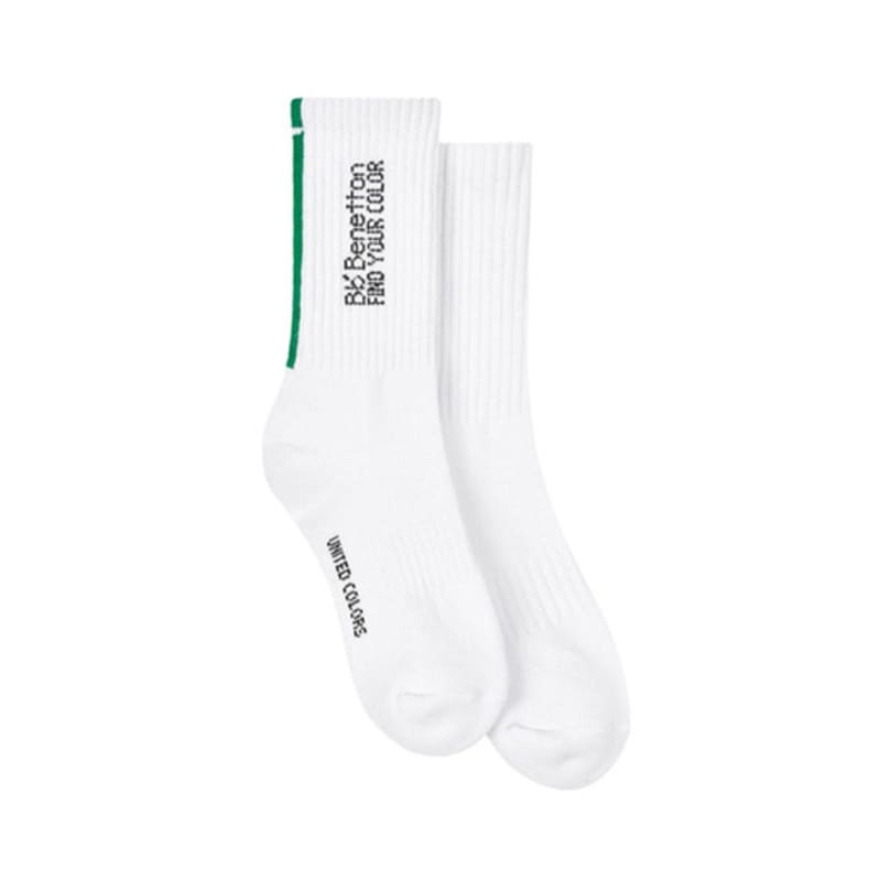 Bb’ Benetton Bibi Running Crew Socks (White)