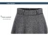 Plus Size A-Line Woolen Skirt - Autumn/Winter, Hip-Wrapped, All-Match, 200 Lbs, 60cm Length
