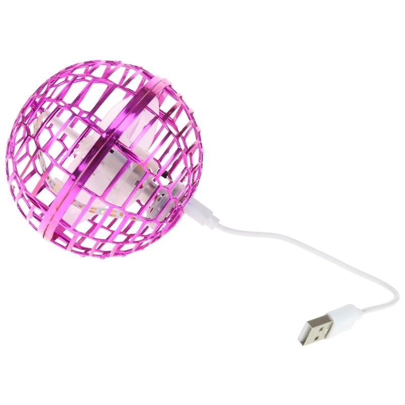 Flying Ufo Ball Lights Up Boomerang Ball Controlled by Hand Pink