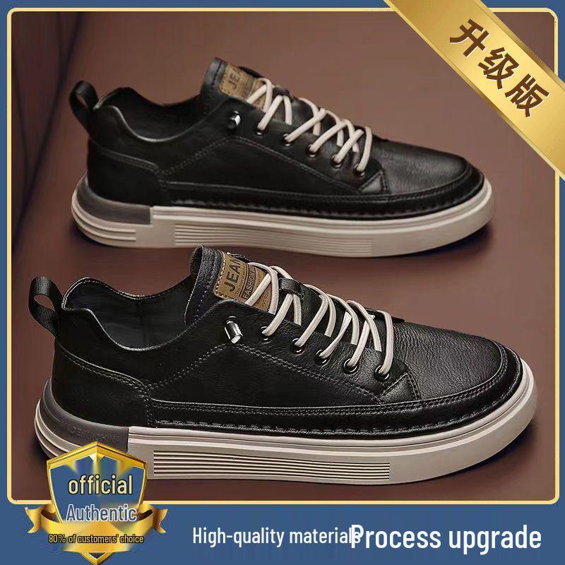 

2025 Мужские Модные Осенние Белые Кожаные Повседневные Спортивные Туфли Size 43