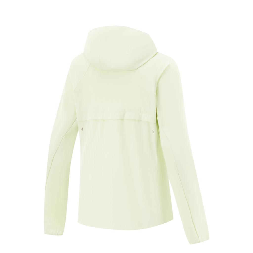 Li Ning Running Series Comfortable Casual Simple Solid Color Hooded Zipper Versatile Mirror Sun Protection Jacket Women Jacket AFDV252-6