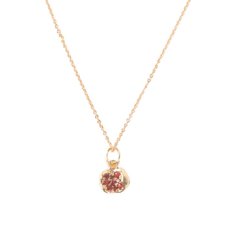 Pomegranate Pendant Earrings/Necklace Elegant Zircons Fruit Jewelry for Women