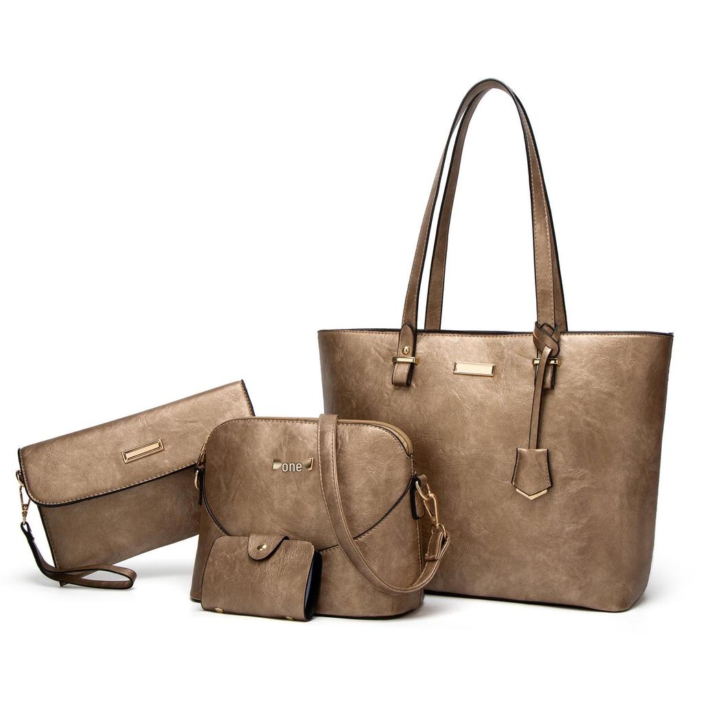 New Four-Piece Mother-Child Handbag Set: Single Shoulder, Crossbody, Large Capacity Tote