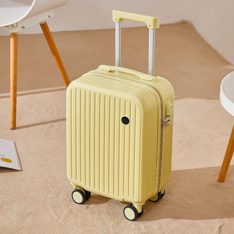 18" Unisex Carry-On Suitcase with Silent Wheels, Durable Korean Style, Thick Design, Combo Lock