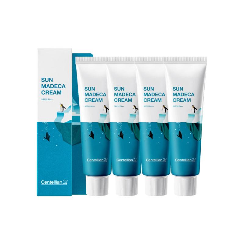 Sun Madeca Cream 50ml x 4 Cooling UV Protection Sunscreen Moisturizing Soothing Ice Techa Photoaging