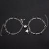 Magnetic Heart Couple Bracelets Set – Matching Charm Distance Chain Bracelets for Lovers & Best Friends