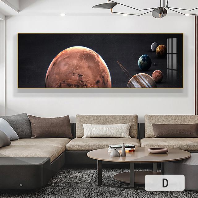 Solar System Canvas Painting Wall Art Planet Paintings Space Astronaut Posters Prints for Living Room Decor Bedside Art Cuadros