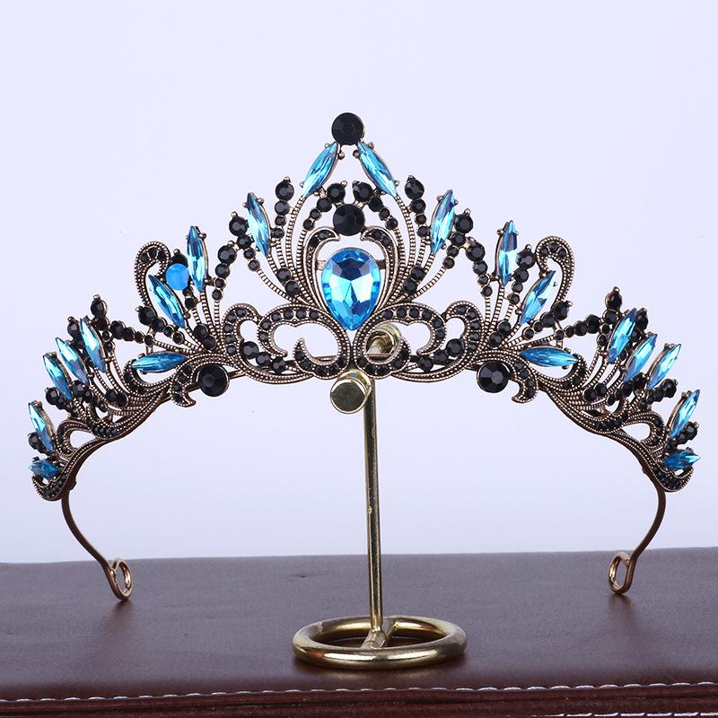 Braut Kopfbedeckungen Luxuriöse neue Krone Hochzeitskleid Barock Geburtstag Krone Haarschmuck