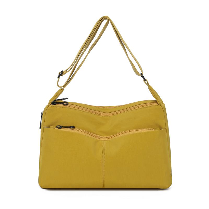 

Нейлоновая сумка-мессенджер Женская сумка через плечо Легкая маленькая квадратная сумка жёлтый