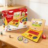 Kids Learning Computer With Music Cute Cartoon Design Attracts Kids. Home Preschool Learning Activities