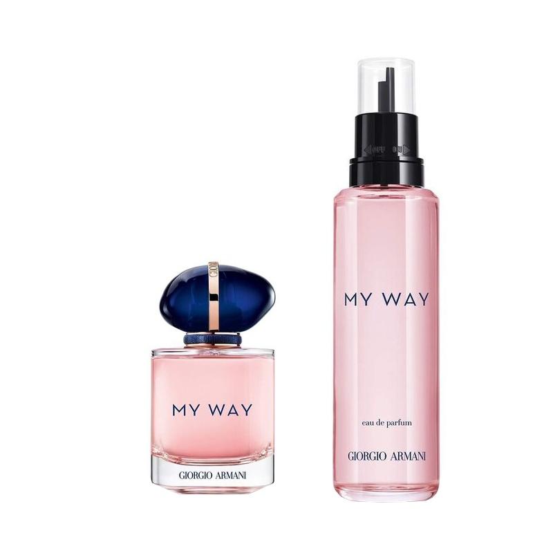 Armani MY WAY FLORAL Parfümset Duft Parfum blumiger und fruchtiger Duft + Zweiteiliges Set: My Way 30ml + Nachfüllung 100ml