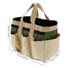 Multi-function Oxford Cloth Garden Plant Tool Bag Pouch Toolkit Tote Organizer with 8 Pockets Lawn Yard Carrier for Home Garden
