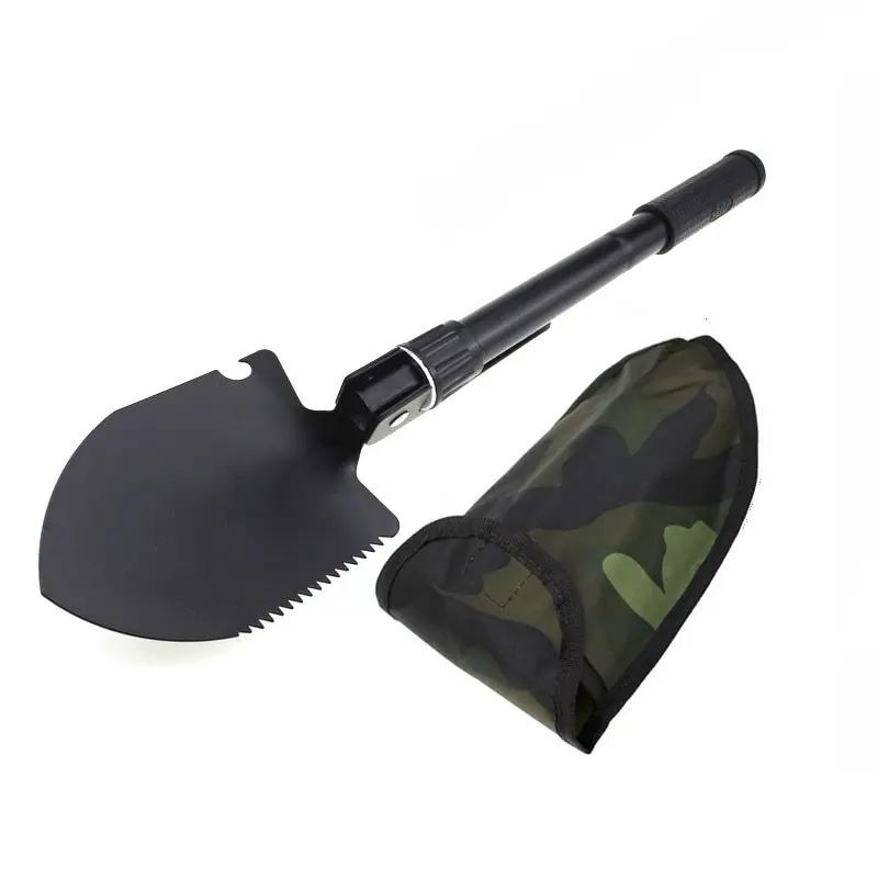 Ingeniørspade Militærspade Utendørs Multifunksjonell Sammenleggbar Militærspade Kjøretøy Camping Fiske Spade Hakke
