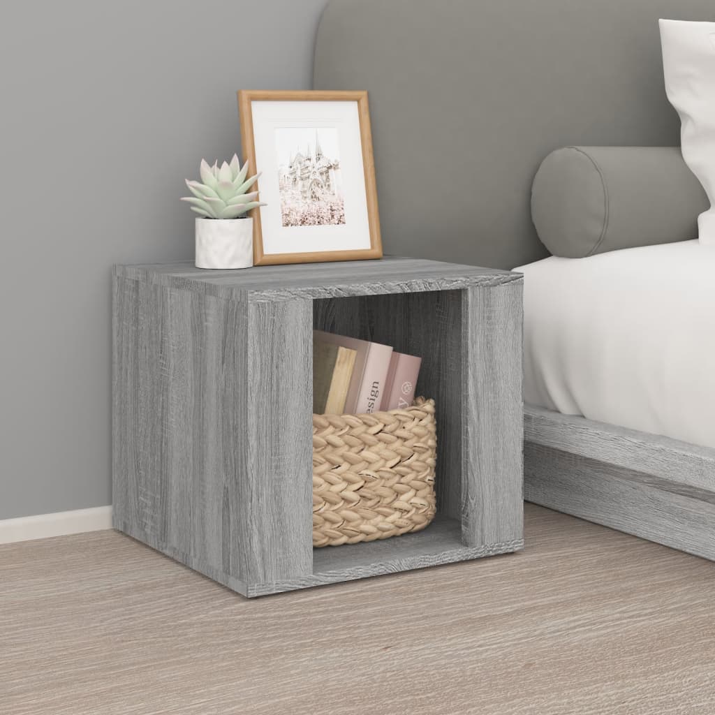 Nightstand Sonoma Grey 41x40x36 cm Engineered Wood