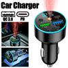 66W 5-Port Car Charger PD QC3.0 Fast Charging Car Cigarette Lighter Adapter with Digital Voltage Display, Star Laser Projector & RGB Ambient Light