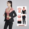 New Style Quick-Dry Fitness Sportswear: Slim-Fit Fake Two-Piece Yoga Set with Long and Short Pants.