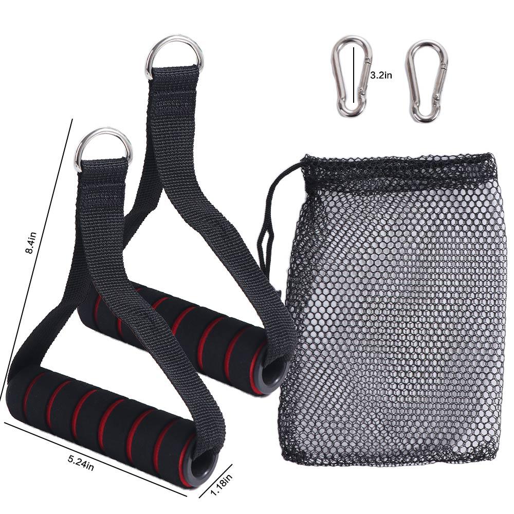 Foam Handle D-Ring Metal Gym Handles Grip Metal Pull Rope Handle  Fitness Accessories