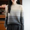100% Pure Wool Half-High Neck Autumn/Winter Sweater: Soft, Thick, and Stylish Women's Base Layer Pullover